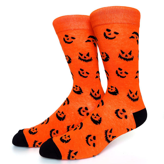 NEW Halloween Socks Pumpkin Bat Human Skeleton
