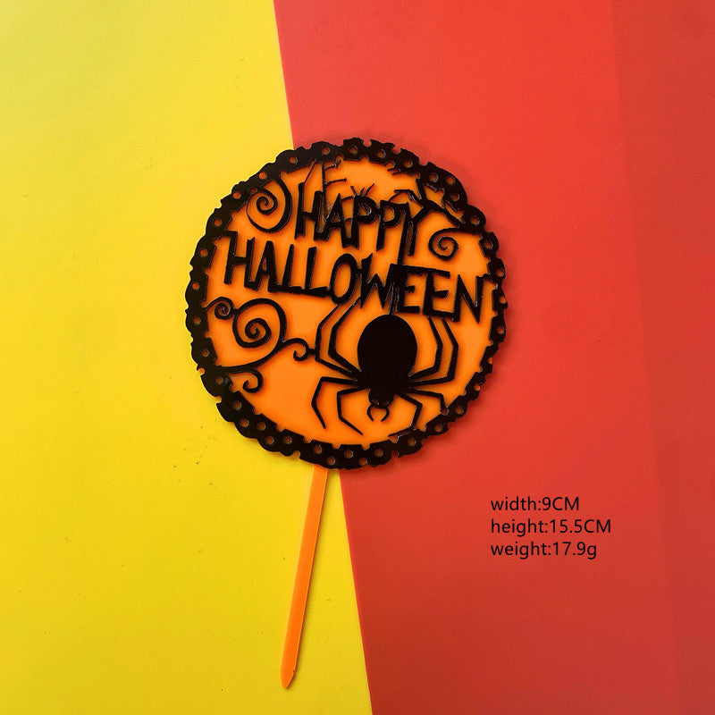 New Halloween Acrylic Cake Insert Card