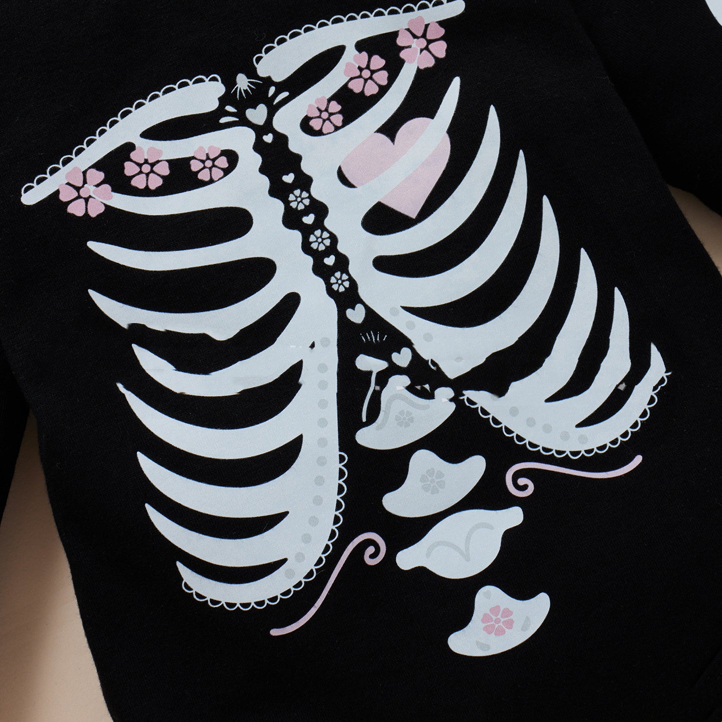 Summer Popular Halloween Girls' Funny Printed One-piece Romper Mesh Skirt Suit
