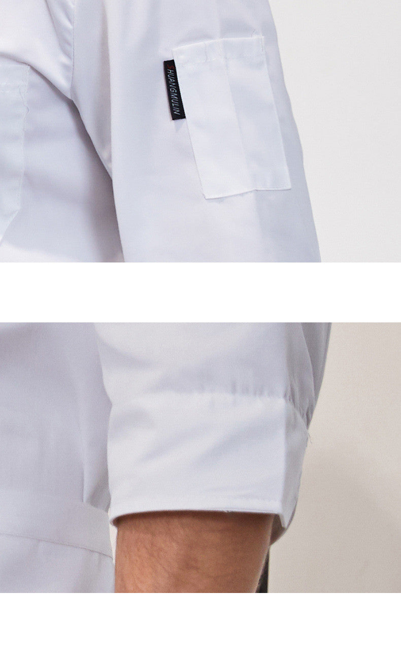Three Quarter Sleeve Chef's Wearable And Washable Overalls