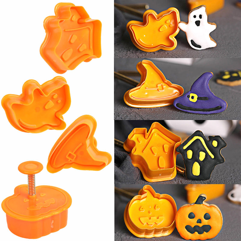 Baking Set Tool Halloween Diy Cake Decoration Plastic Cookie Cutter Mold