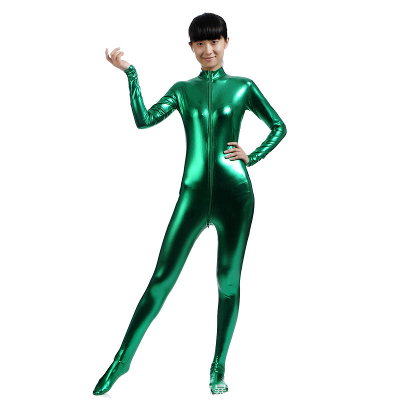 Front Zipper Headless Turtleneck Stage Costumes