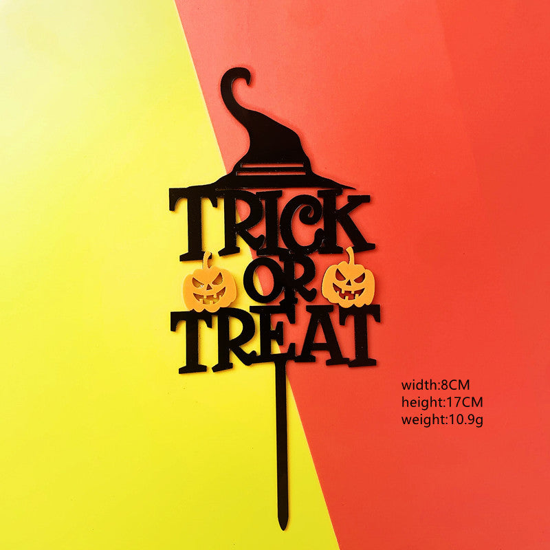 New Halloween Acrylic Cake Insert Card