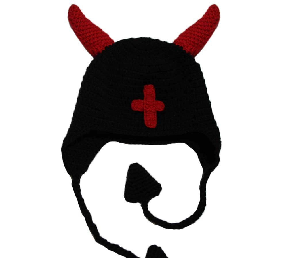 Funny Devil Horn Hat Cross Halloween