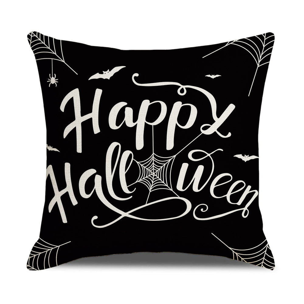 Halloween New Pumpkin English Alphabet Cartoon Car Sofa Cushion Waist Pillowcase