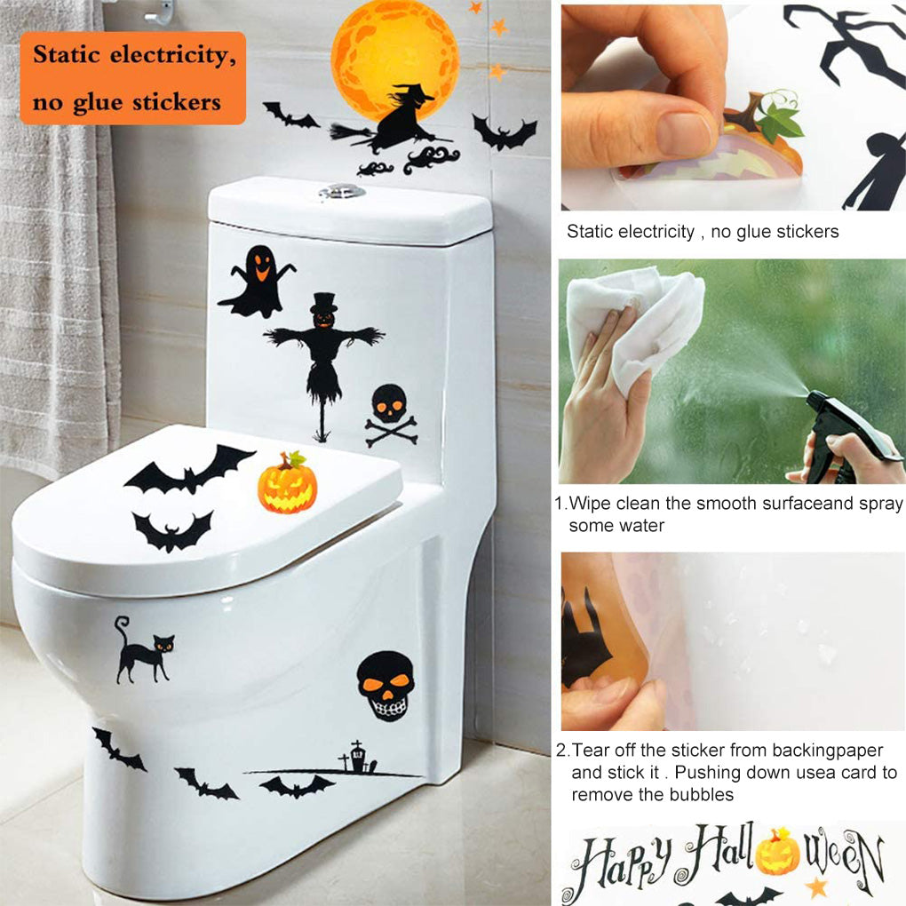 Halloween Bat Pumpkin Creative Decoration Stickers