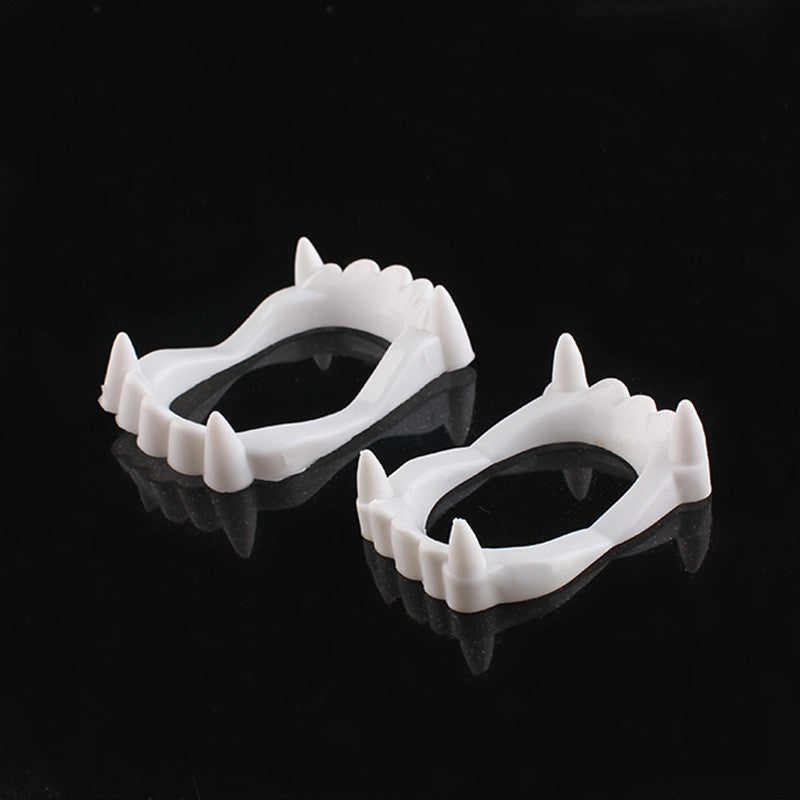 Halloween Decoration White Denture Luminous Denture Set