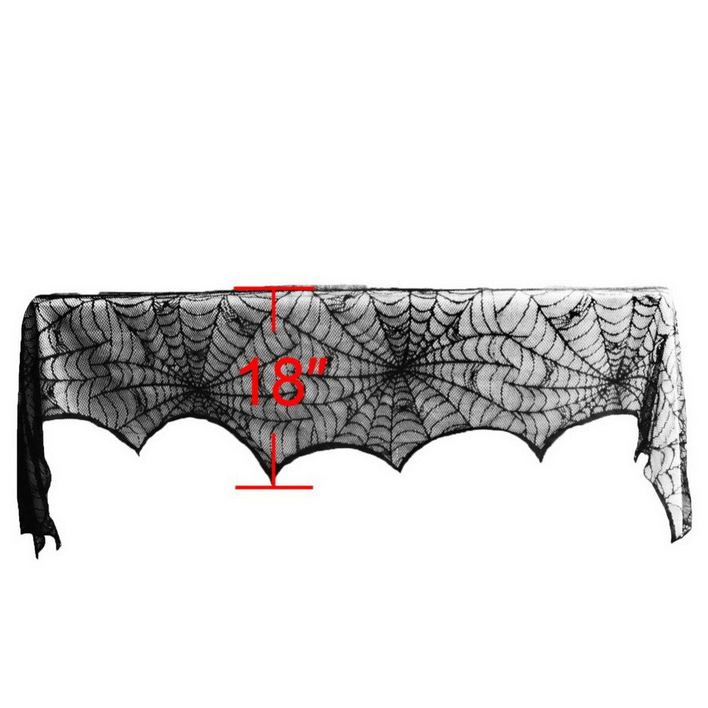 Halloween lace fireplace cloth
