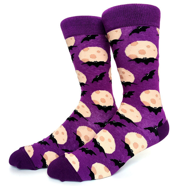 NEW Halloween Socks Pumpkin Bat Human Skeleton