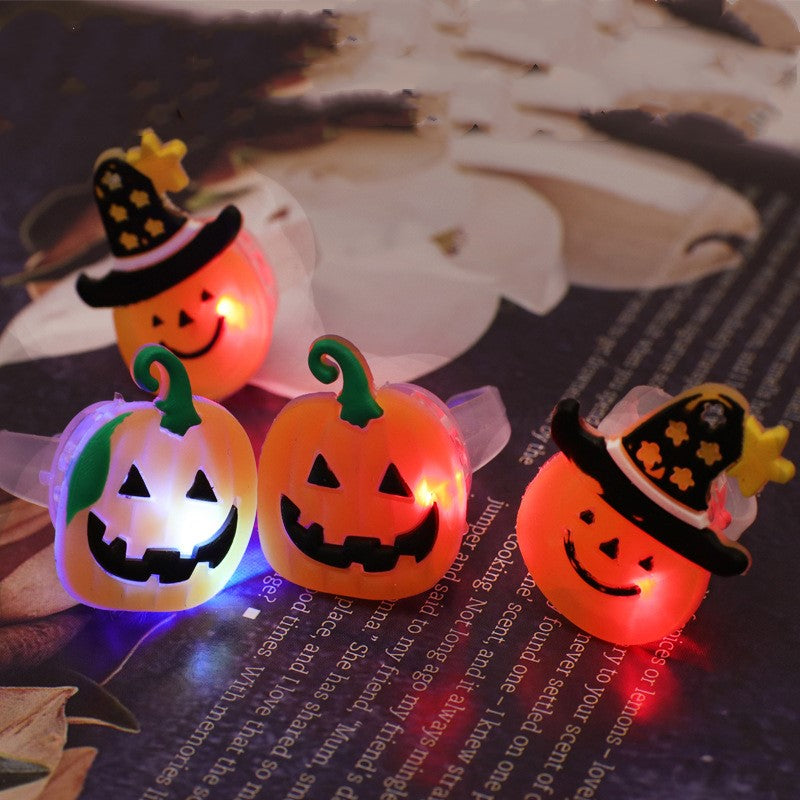 Halloween props gift glowing ring pumpkin lantern