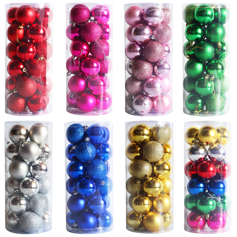 Christmas Decoration Electroplating Plastic Christmas Ball Set