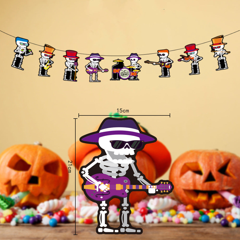 Halloween Jack-o-lantern Spider Web Pull Flag