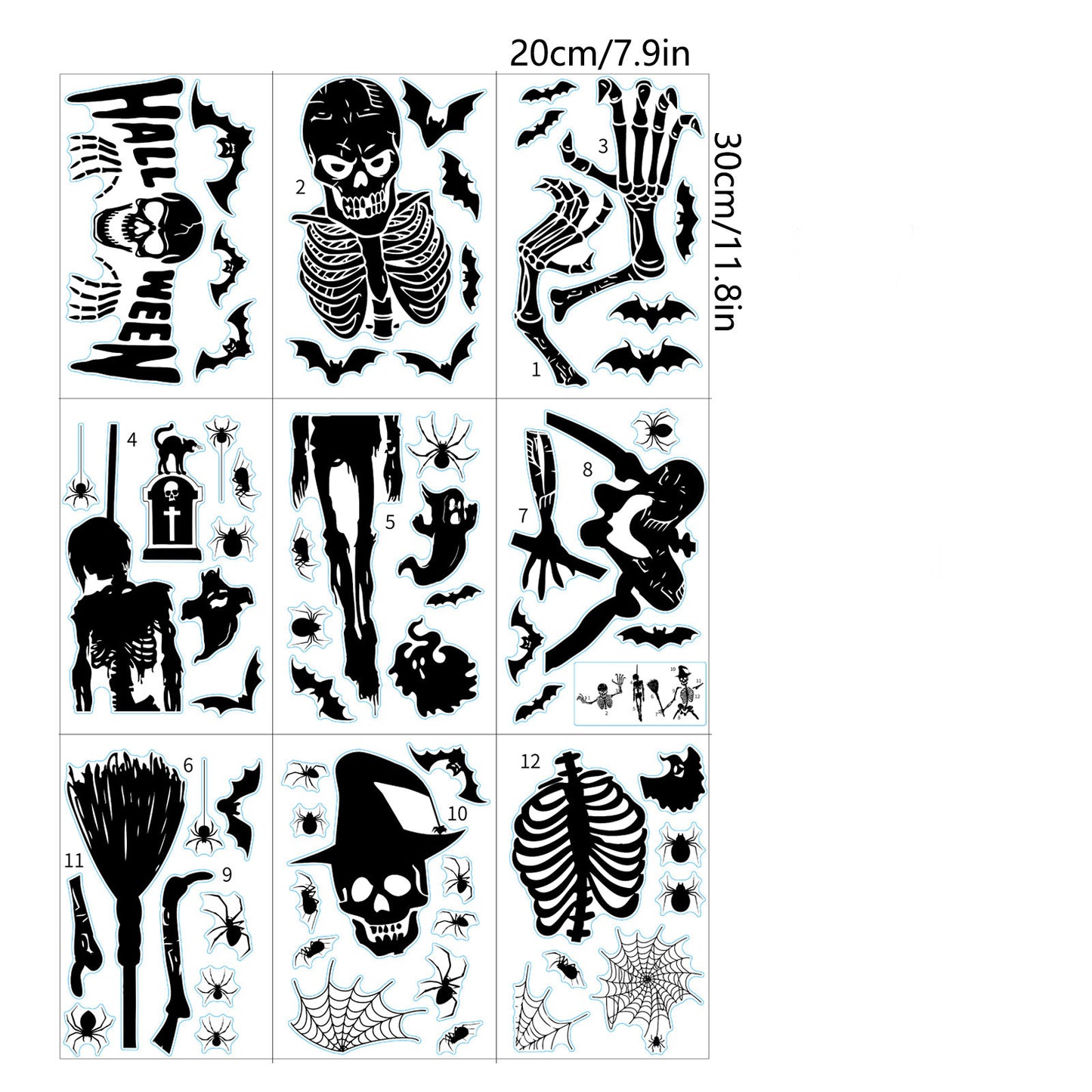 Home Fashion Printing Halloween Static Window Sticker
