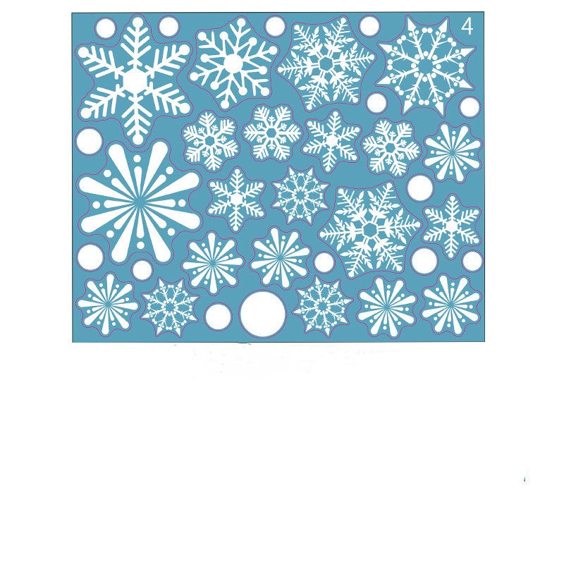 Static glass window Christmas and New Year glass stickers