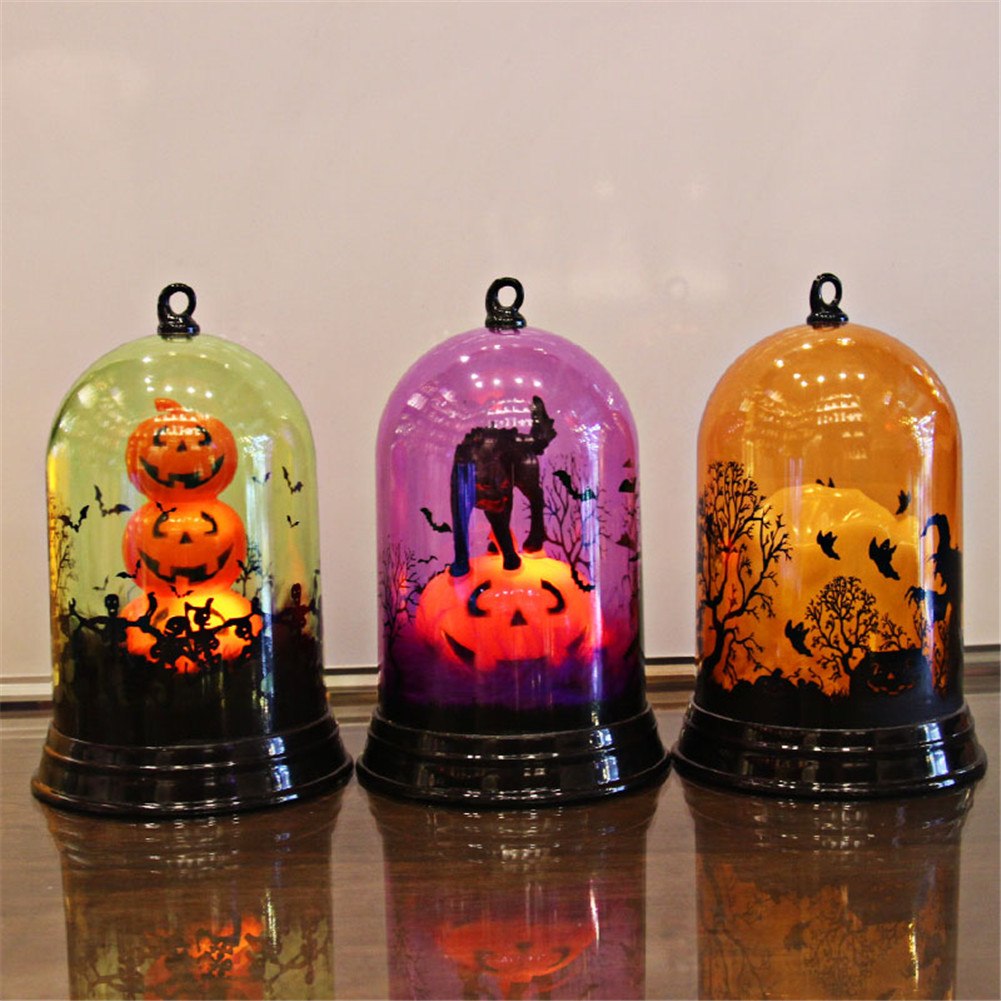 Halloween Pumpkin Lantern Witch Lamp Scene Layout Desk Decoration Pumpkin Lights Halloween Party Bar Decoration