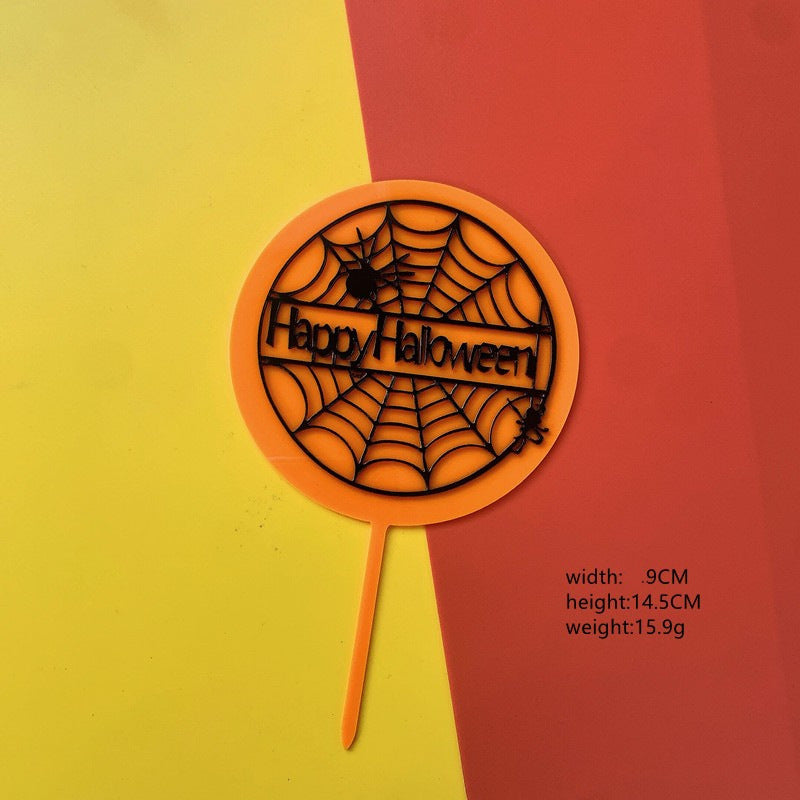 New Halloween Acrylic Cake Insert Card