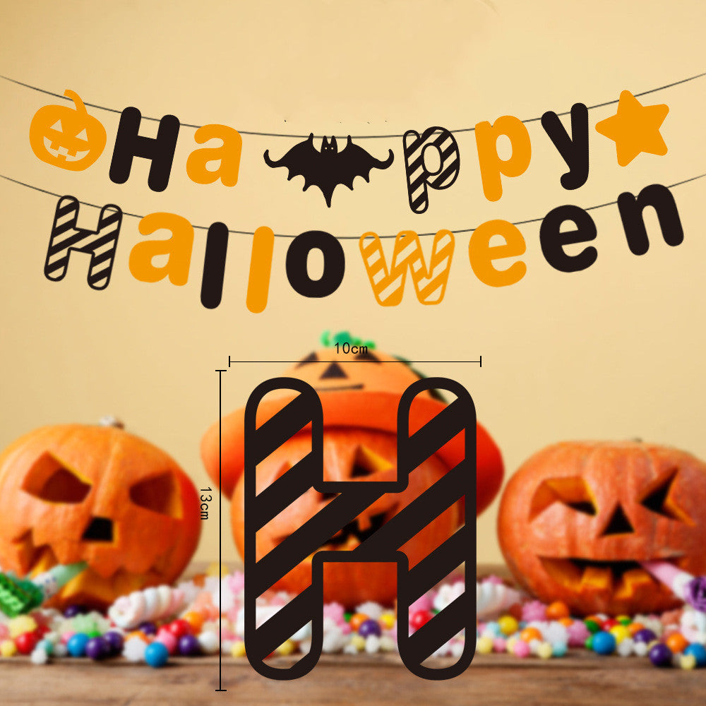 Halloween Jack-o-lantern Spider Web Pull Flag