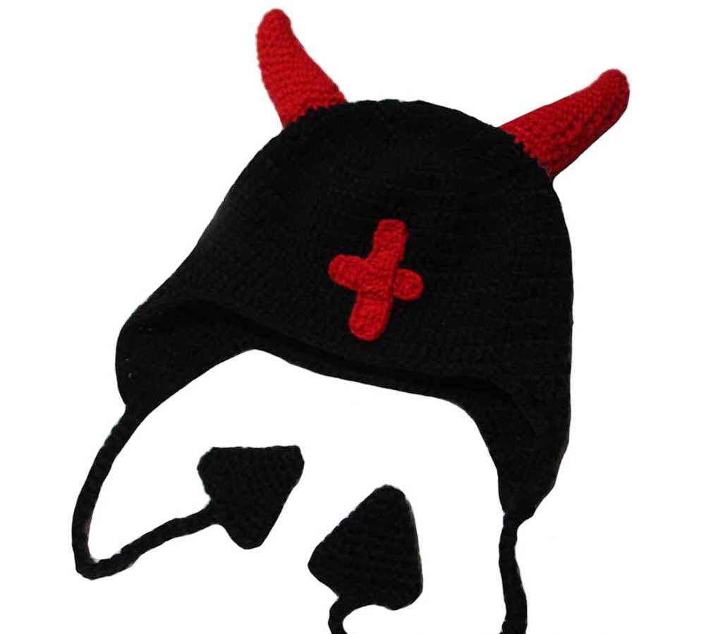 Funny Devil Horn Hat Cross Halloween