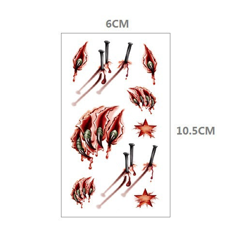 Makeup Stickers Tattoo Water Transfer For Halloween