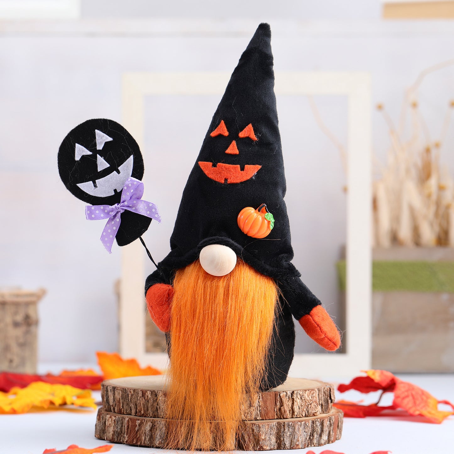 Halloween Black Faceless Doll Couple Rudolph Doll Window Table Decoration