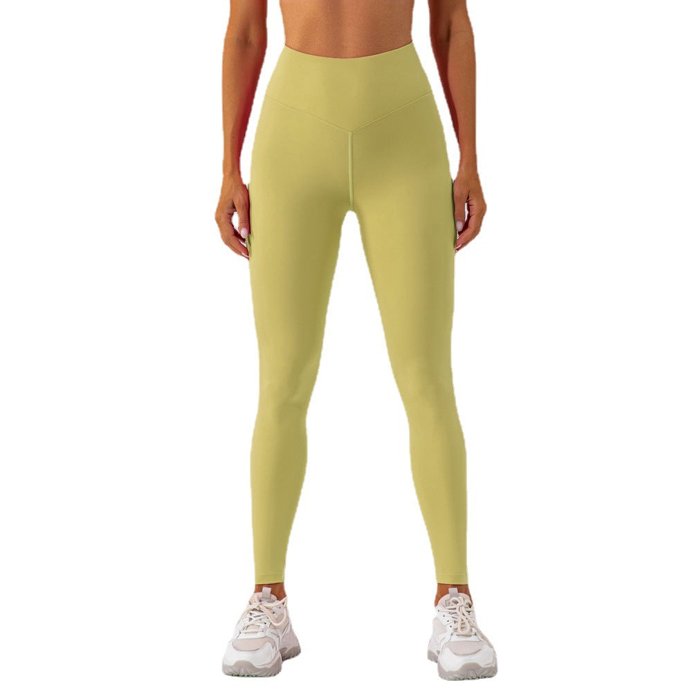 European And American Nude Feel Yoga Breathable Quick Dry Training Tight Sports Pants