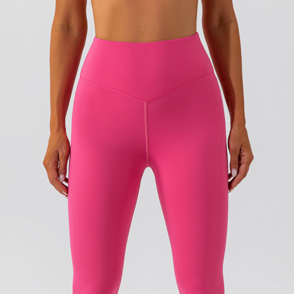 European And American Nude Feel Yoga Breathable Quick Dry Training Tight Sports Pants