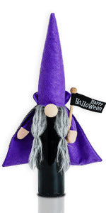 Halloween Decoration Black Witch Cloak Hat Bottle Cover