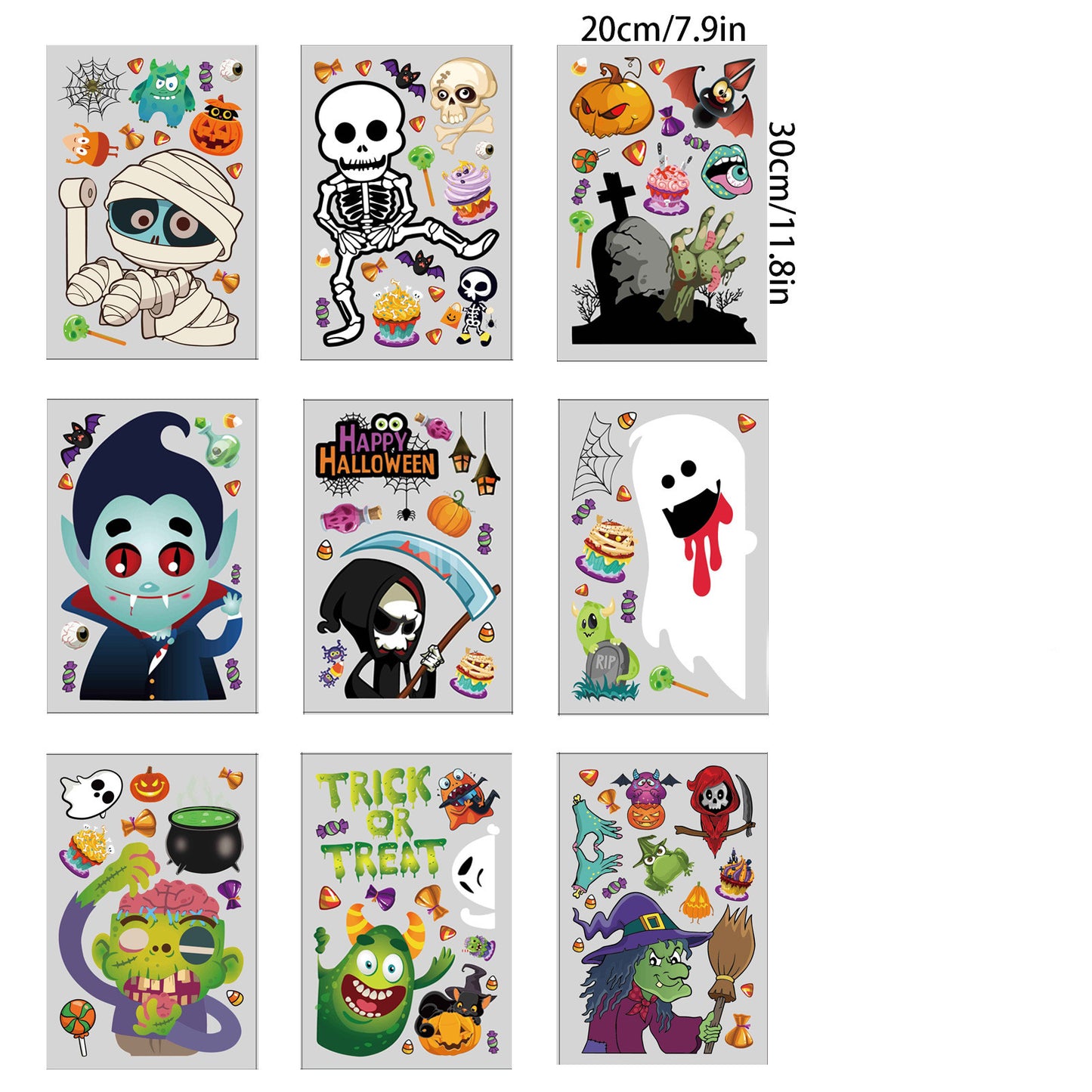 Home Fashion Printing Halloween Static Window Sticker