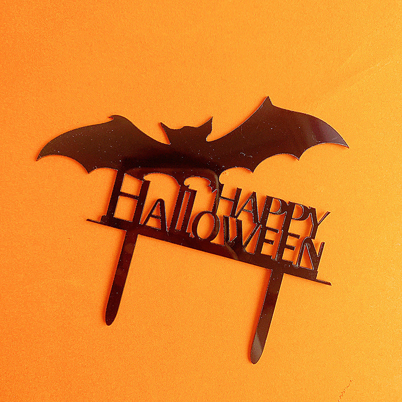 Happy Halloween Pumpkin Acrylic Cake Insert Party Cake Decoration