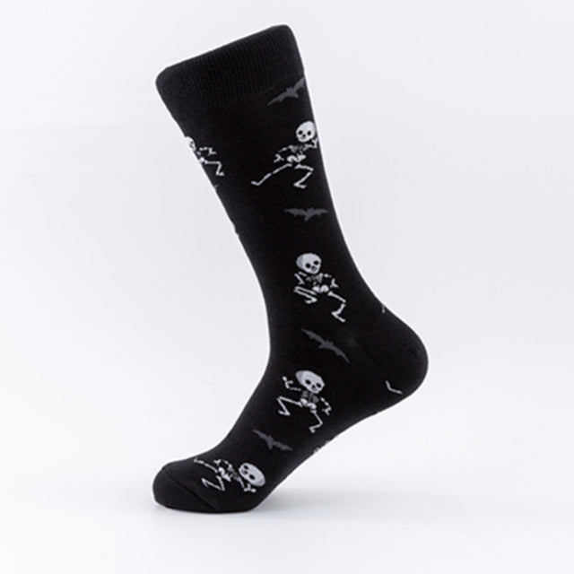 NEW Halloween Socks Pumpkin Bat Human Skeleton