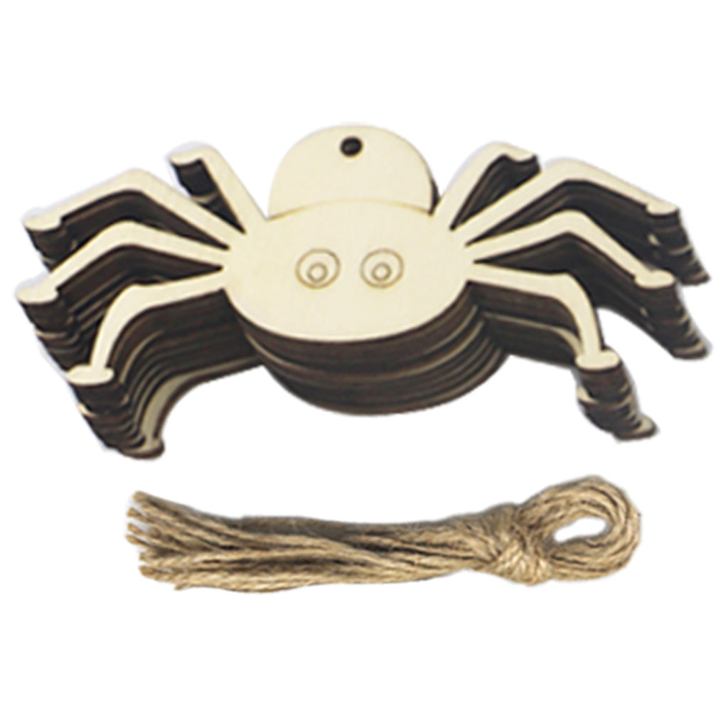 Large Halloween Decoration Graffiti Painted Wooden Pendant