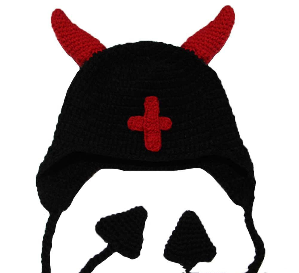 Funny Devil Horn Hat Cross Halloween