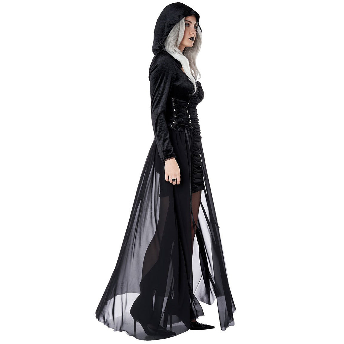 Halloween Zombie Witch Costume Dark Vampire Cape