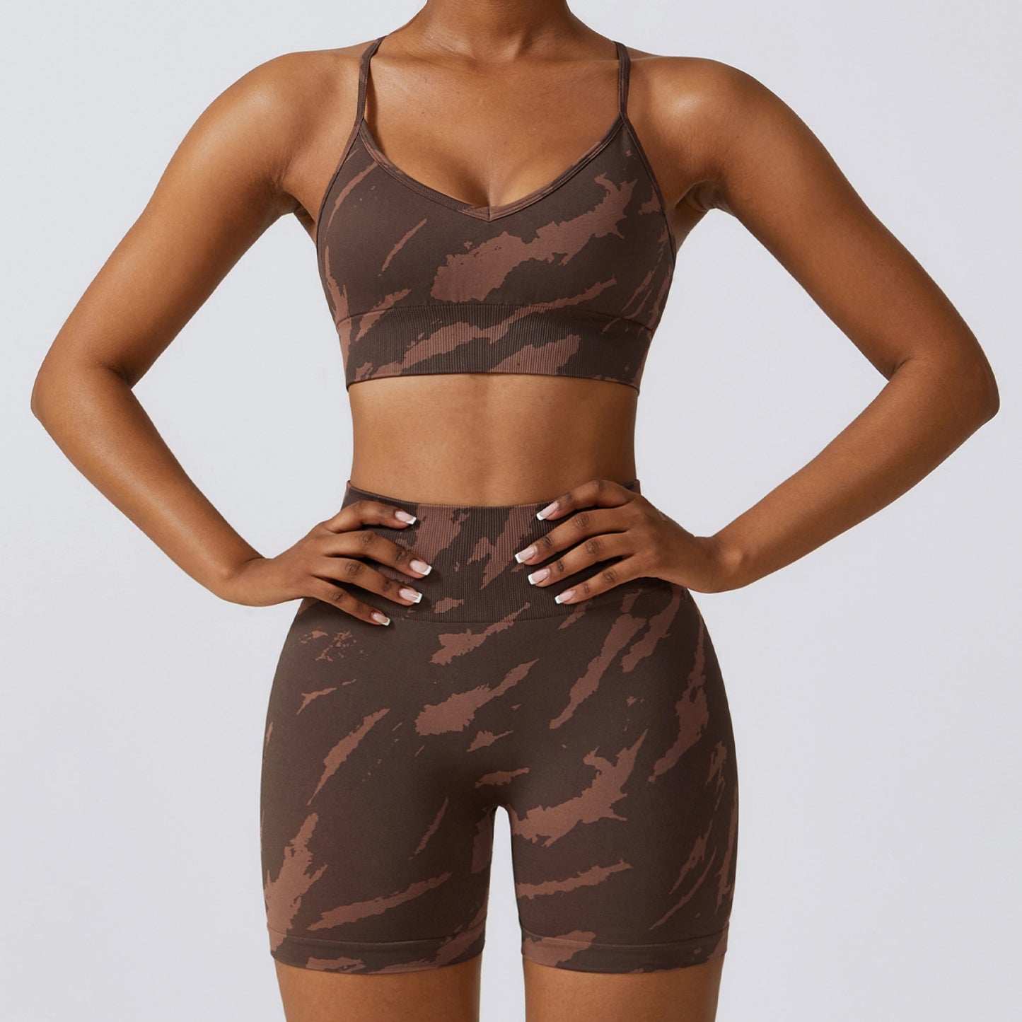 Camouflage Printing Seamless Yoga Suit