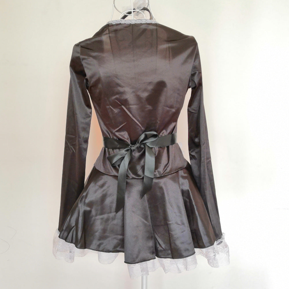 Halloween Women's Maid Dress Up Nightclub Stage Wear Fat Man Costume