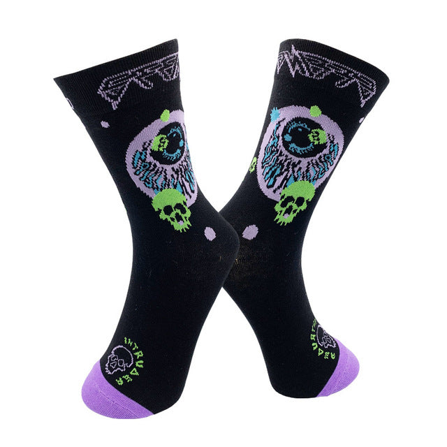 NEW Halloween Socks Pumpkin Bat Human Skeleton