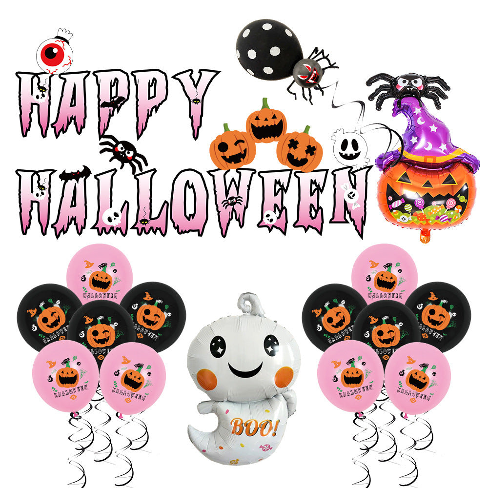 Halloween Aluminum Film Balloon Pumpkin Head Bat Spider