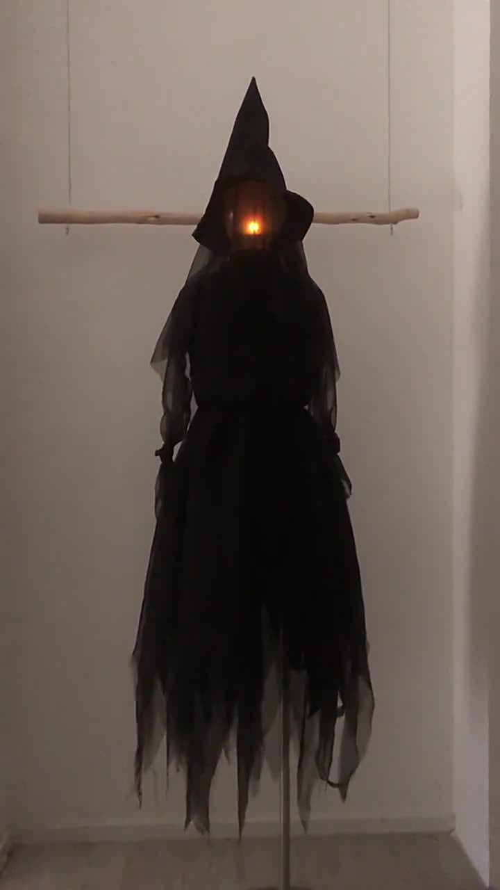 Halloween Colorful Luminous Three Hand-in-hand Witch Single Ghost Atmosphere Layout Scene Decoration Props