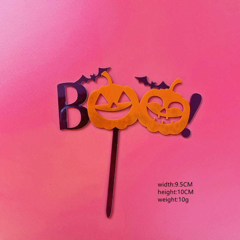 New Halloween Acrylic Cake Insert Card