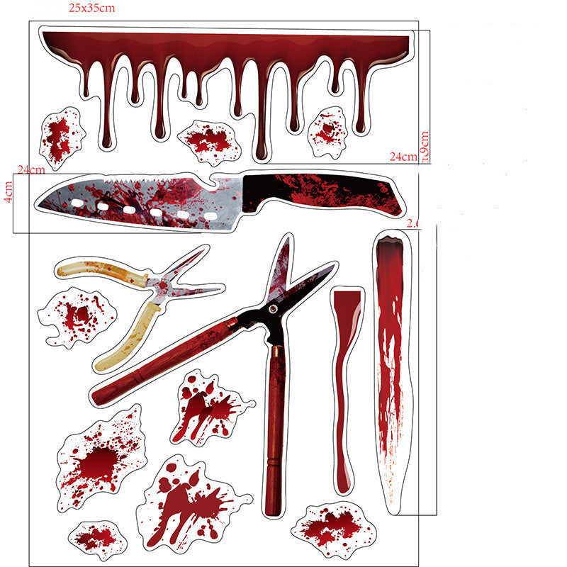 Halloween Decoration Bloodmark Wall Sticker Window Sticker