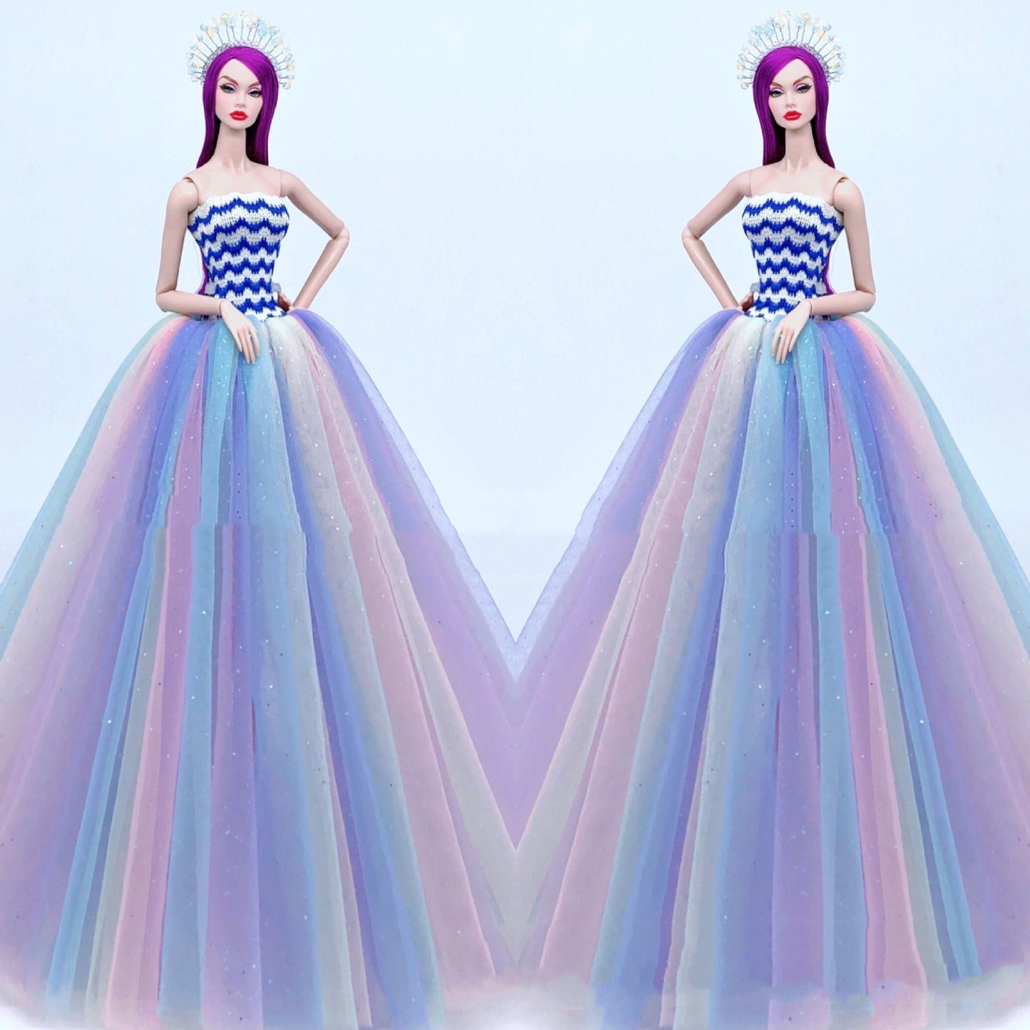 Colorful Flashing Big Wedding Dress Toy Princess Christmas Halloween