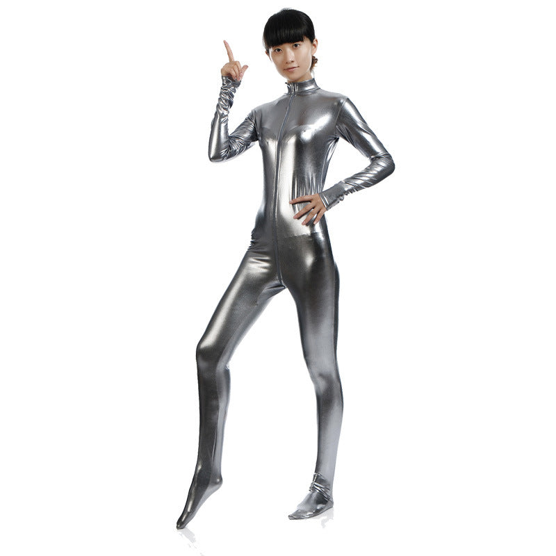 Front Zipper Headless Turtleneck Stage Costumes