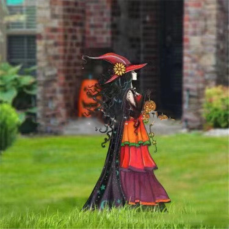Metal Wrought Iron Halloween Witch Crafts