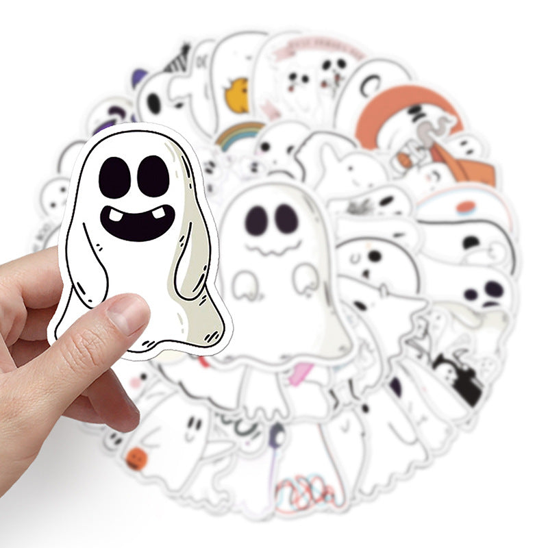50 Halloween Doodle Stickers Laptop Water Cup Refrigerator Sticker Waterproof