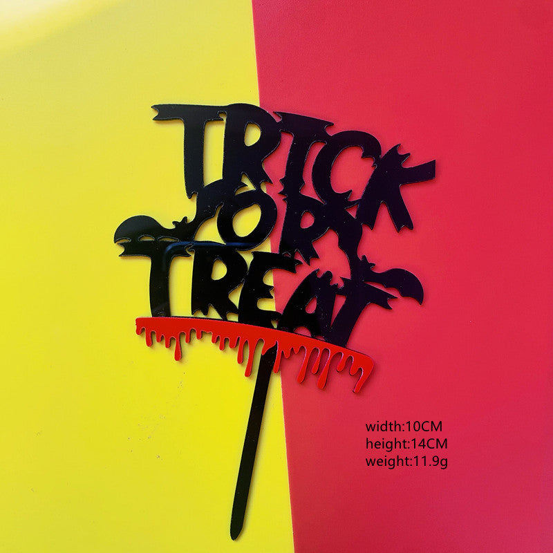 New Halloween Acrylic Cake Insert Card