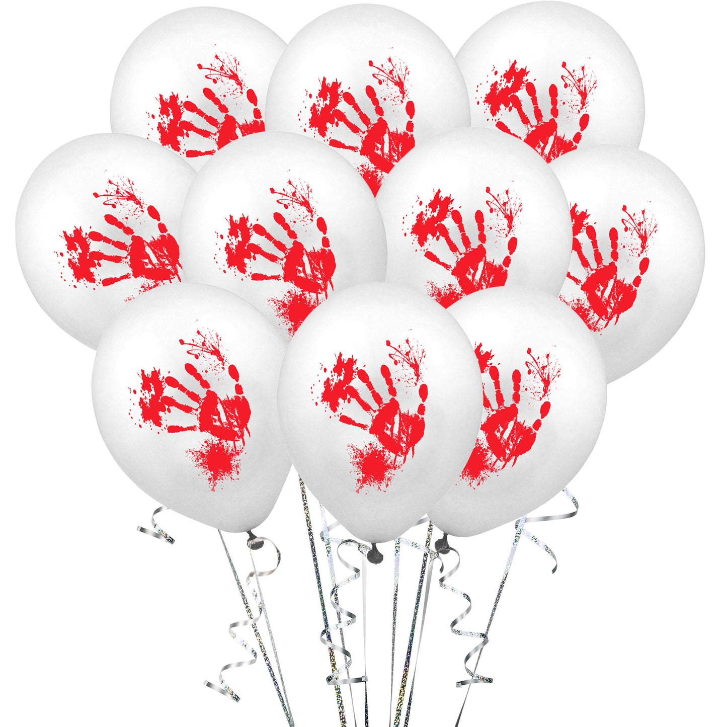 Party Halloween Blood Fingerprint Latex Balloon