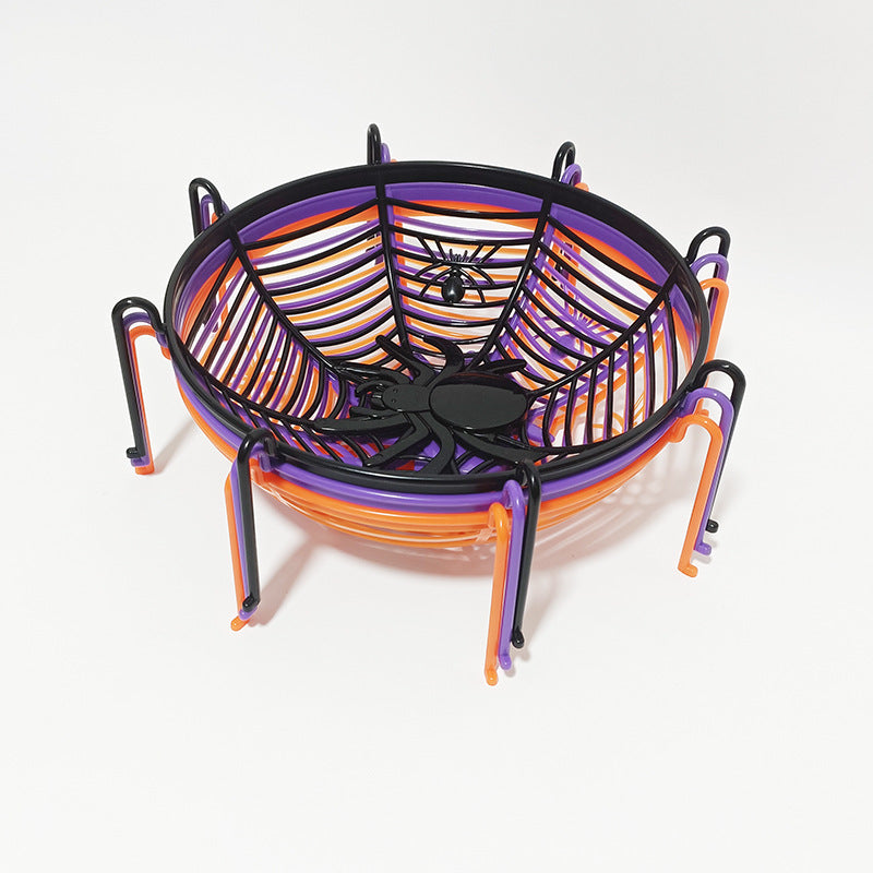 Halloween Spider Web Fruit Plate Fruit Basket Drain