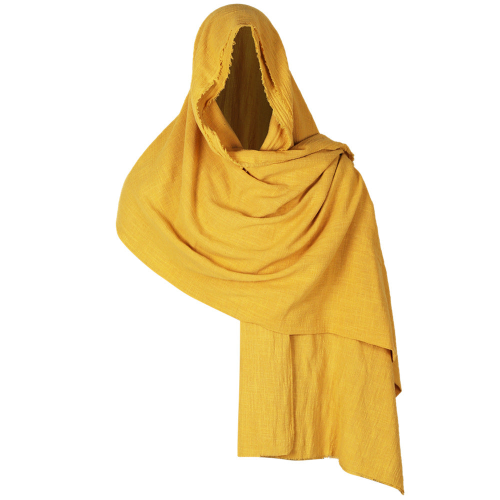 Halloween Medieval Cotton Scarf Cape Wanderer Cloak