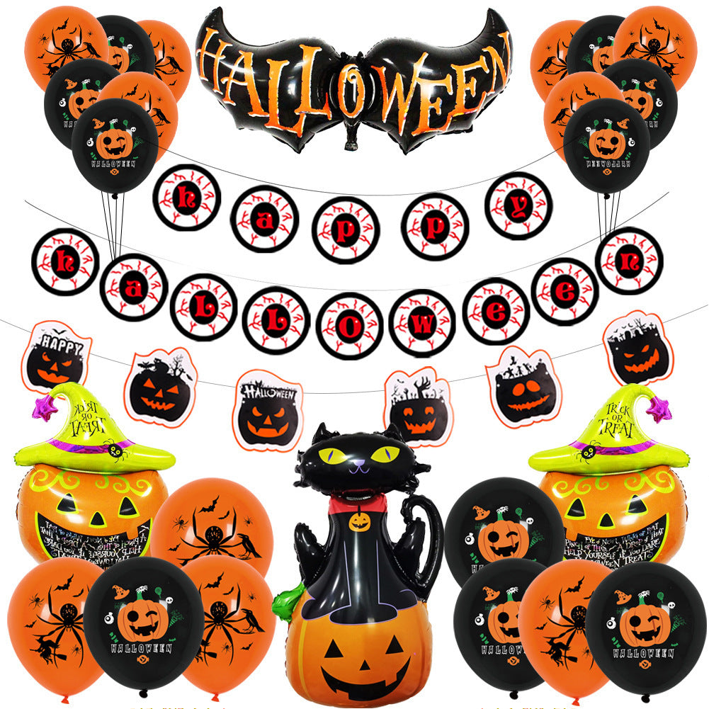 Halloween Aluminum Film Balloon Pumpkin Head Bat Spider