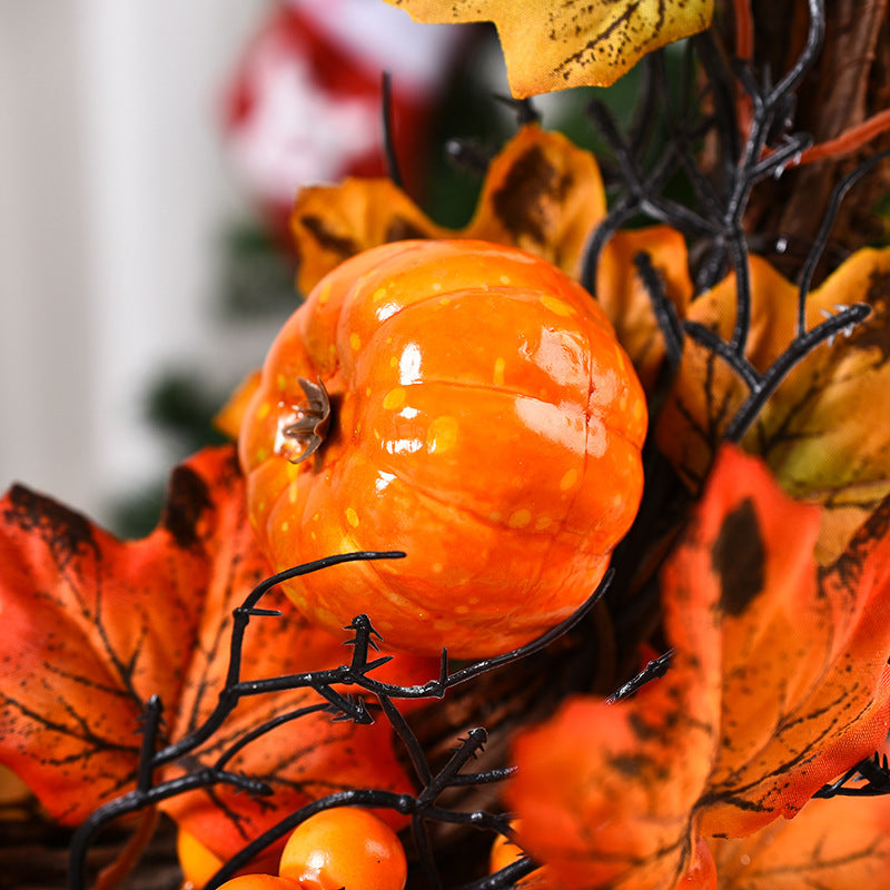 Halloween Autumn Leaf Garland Pumpkin Berries